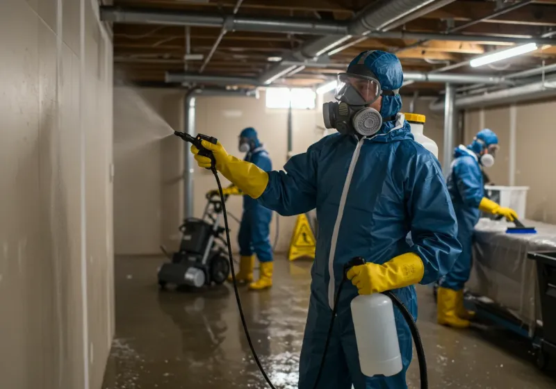 Basement Sanitization and Antimicrobial Treatment process in Dumbarton, VA